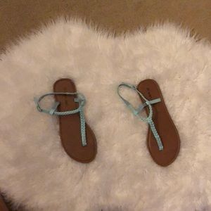 Blue thong sandal